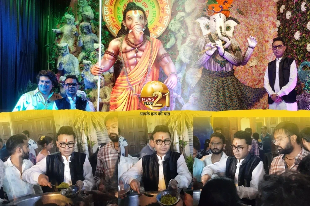 हर्षित सिंघानिया ने रामसागरपारा के विभिन्न गणेश पंडालो के किए दर्शन, किया प्रसाद वितरण