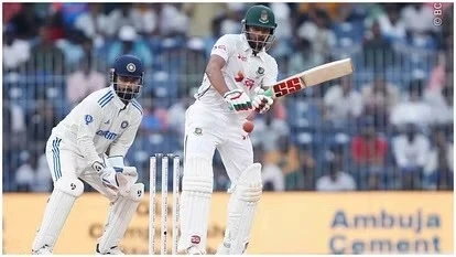 भारत और बांग्लादेश के बीच टेस्ट मैच का चौथा दिन, जिसमें बांग्लादेश 515 रनों के लक्ष्य का पीछा कर रहा है।