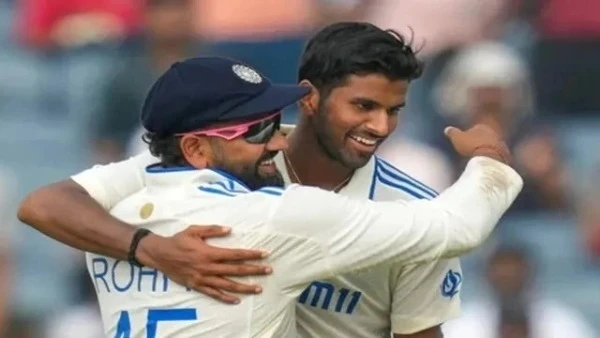 वॉशिंगटन सुंदर की शानदार गेंदबाजी के साथ न्यूजीलैंड की पहली पारी को 259 रन पर समेटा गया।