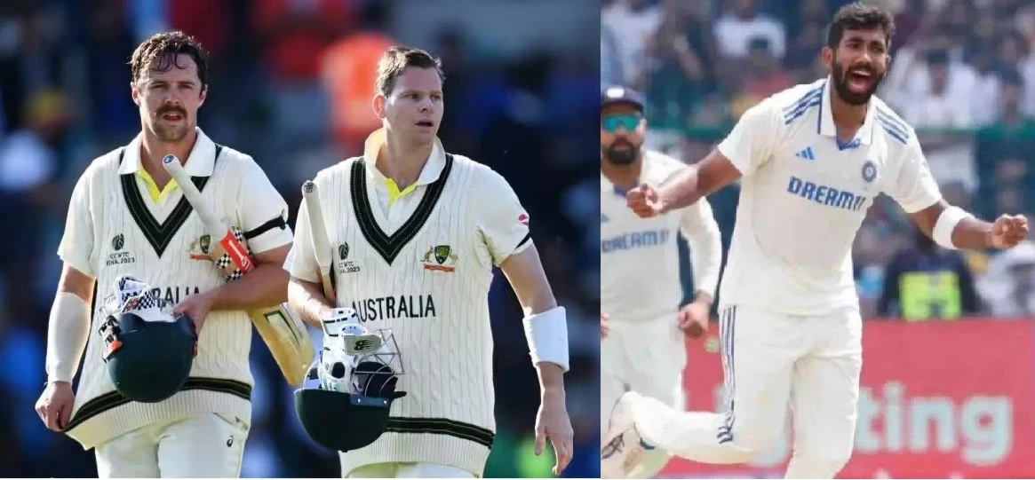 Travis Head and Steve Smith celebrate their centuries in the 3rd Test against India in Brisbane on Day 2.