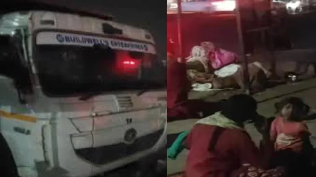 पुणे के वाघोली इलाके में ट्रक द्वारा रौंदे गए फुटपाथ पर सो रहे लोग, जिसमें तीन लोगों की मौत हो गई और छह घायल हुए।