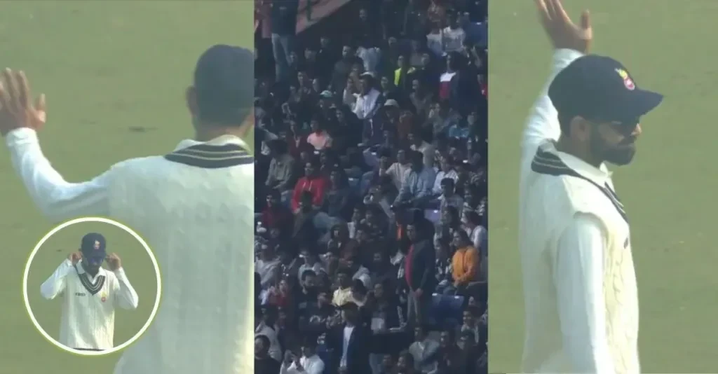 Virat Kohli’s return to Ranji Trophy: Fans cheer with 'Kohli-Kohli' chants at Arun Jaitley Stadium during the Delhi vs Railway match.