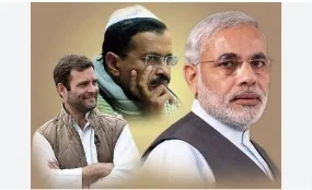 PM Modi: दिल्ली विधानसभा चुनाव में कांग्रेस के 70 में से 67 उम्मीदवारों की जमानत जब्त हो गई। कांग्रेस की करारी हार पर तंज कसते हुए प्रधानमंत्री नरेंद्र मोदी ने कांग्रेस की इस स्थिति को शून्य की "डबल हैट्रिक" बताया क्योंकि