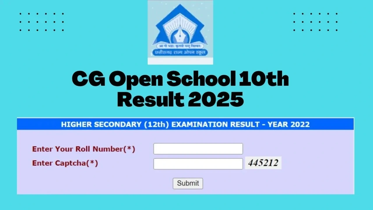 Chhattisgarh CGSOS 10th and 12th Results 2025 declared