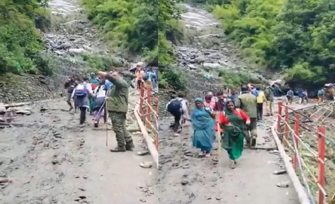 Landslide on Kedarnath Road