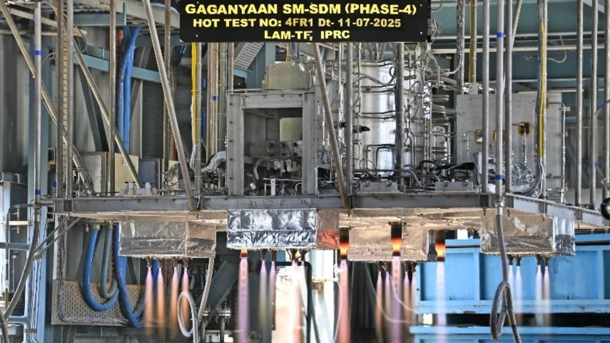 ISRO engineers testing service module propulsion system for Gaganyaan