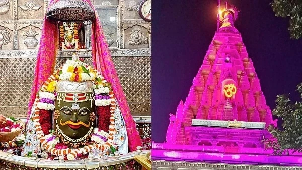 Ujjain बाबा महाकाल मंदिर में भस्म आरती के दौरान दर्शन।