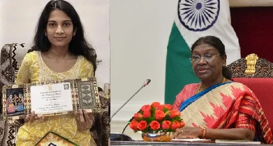 अस्मी खरे स्मार्ट इंडिया हैकाथॉन 2024 में जीत के बाद राष्ट्रपति भवन के न्योते के साथ।