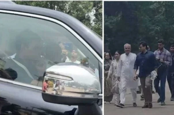 सुप्रीम कोर्ट में छत्तीसगढ़ शराब घोटाला केस की सुनवाई के दौरान भूपेश और चैतन्य बघेल।