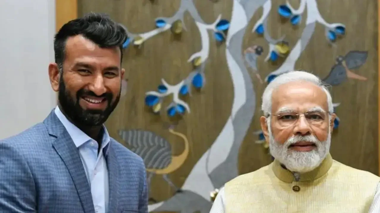PM Modi-Cheteshwar Pujara