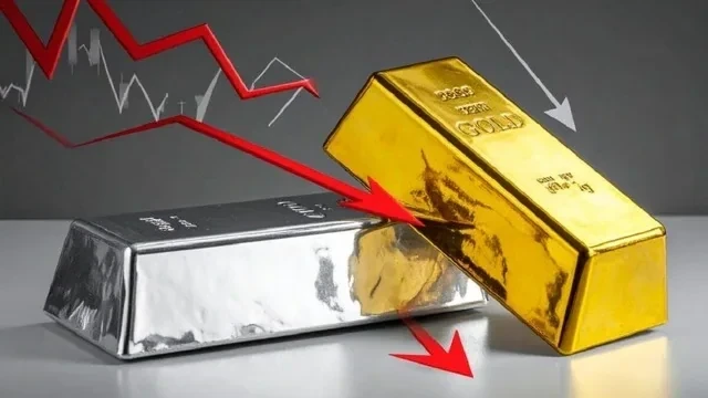 MCX बाजार में गिरावट के बीच सोना और चांदी की कीमतों का ग्राफ और निवेशकों की प्रतिक्रिया