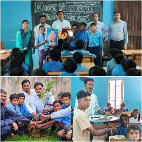 "शासकीय उच्च प्राथमिक शाला कुकाड़गारकापाल में लोकमान्य बाल गंगाधर तिलक और शहीद चंद्र शेखर आजाद की जयंती मनाने का कार्यक्रम।"