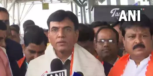 BJP fields four Union Ministers to convey Union Budget, Mandaviya lands in Raipur BJP fields four Union Ministers to convey Union Budget, Mandaviya lands in Raipur
