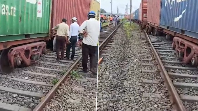 Yet another derailment, as many as four coaches go off track, watch