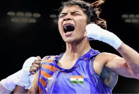 Paris Olympics 2024 में जर्मनी की मैक्सी करीना क्लोएट्जर को हराने के बाद खुशी मानती निकहत जरीन