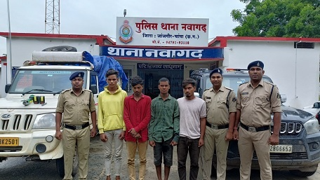 थाना नवागढ़ क्षेत्र में हुए चोरी के दो अलग अलग प्रकरण में 6 विधि विरुद्ध संघर्षरत बालक सहित 10 आरोपियों को  पकड़ने में मिली सफलता